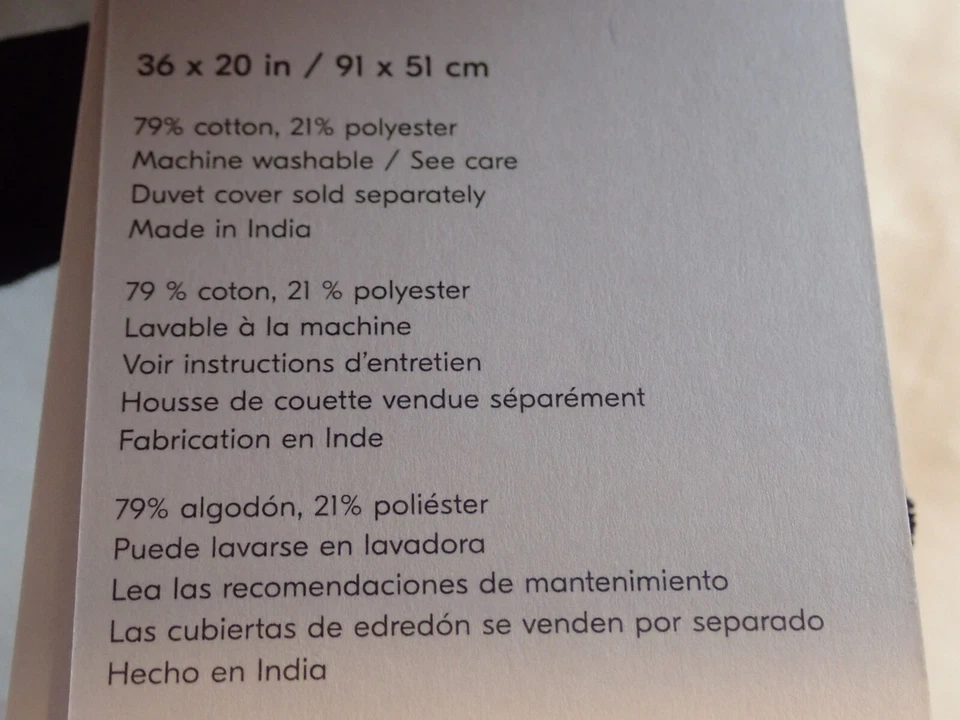 NUEVO CON ETIQUETAS WEST ELM KING SHAM 36x20 LAVADO MELANGE JACQUARD 79% ALGODÓN 21% POLIÉSTER Foto 4 de 4