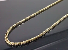 Real 10k Yellow Gold 24 Inch Palm Chain Necklace 3mm Men/ women On Sale