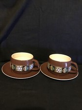 Pair Of Vintage Retro Carlton Ware Cups And Saucers