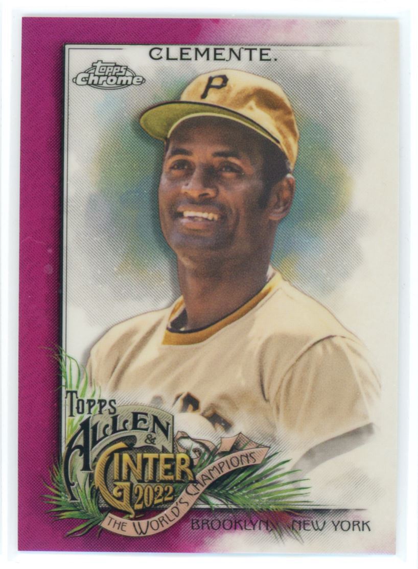 2022 Topps Allen & Ginter Chrome Magenta Roberto Clemente /199 Pirates #54