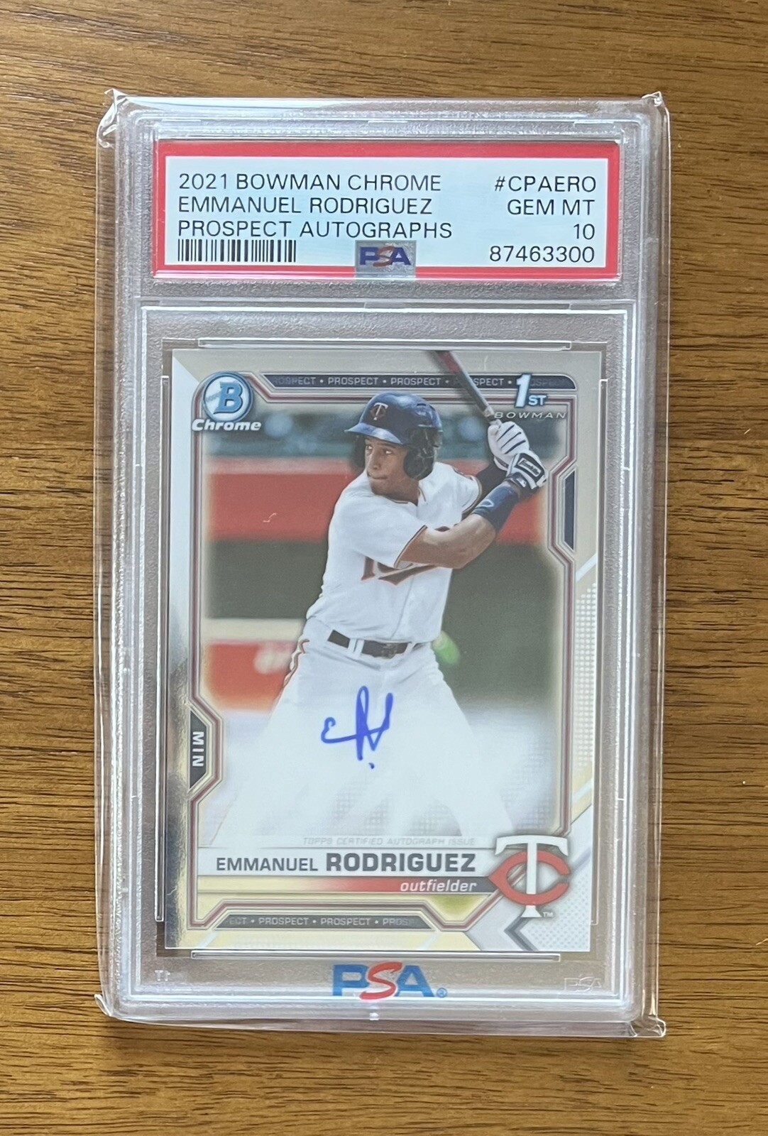 Emmanuel Rodriguez - 2021 1st Bowman Chrome Prospect AUTO PSA 10 Gem 💎 #CPA-ERO