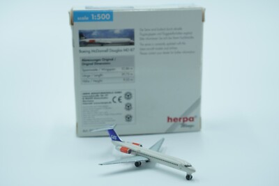【中古】herpa Boeing 6個 SAS Scandinavian Airlines Boeing McDonnell Douglas MD-87