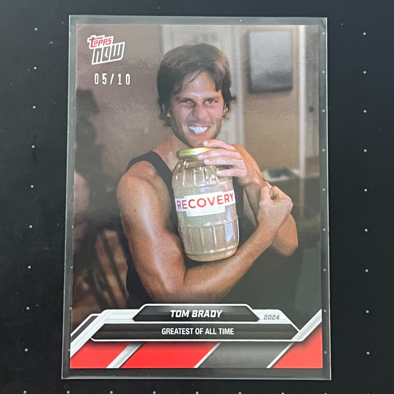 2024 Topps Now #TB-1 Tom Brady GOAT Greatest of All Time Red Parallel #5/10