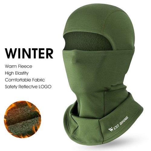 WEST BIKING Winter Fleece Sports Cycling Full Face Mask Balaclava Headgear Hat - Picture 13 of 18