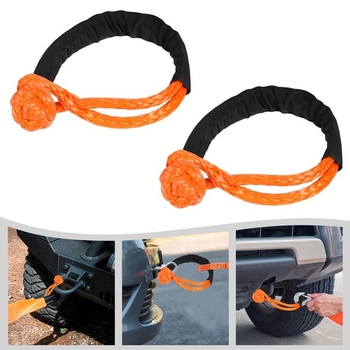 Shackle Issue 2 PCS 6.8T Soft Shackles Soft Shackle Ropes For Towing Vehicles Or ...