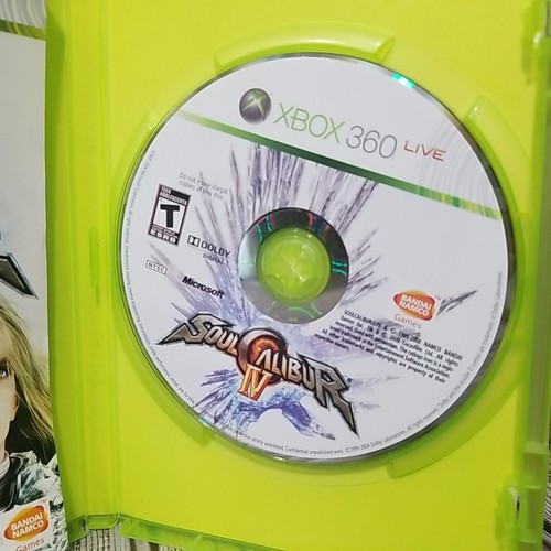 Soul Calibur IV (Microsoft Xbox 360, 2008) Complete CIB with Manual Tested Works - Picture 8 of 9