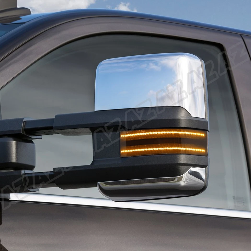 For 14-18 Chevy Silverado Sierra 1500 2500 3500HD Amber Side Mirror Lamp Dynamic — 第 3/4 张图片