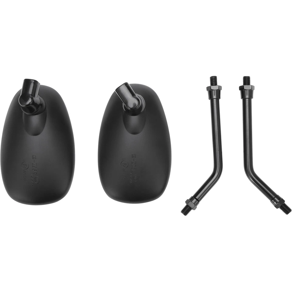 Черные овальные зеркала заднего вида для мотоцикла Yamaha VMAX 1700 1200 1800 Cruiser - Изображение 4 из 4