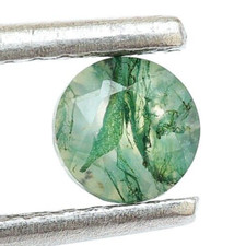 Natural Moss Agate Round Faceted Cut 4X4 mm Loose Wholesale Gemstone 0.40 Ct,