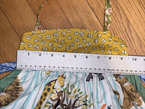 Matilda Jane Platinum Tiger lion Monkey Seal Giraffe Apron Halter Top Size 6 - Picture 5 of 5