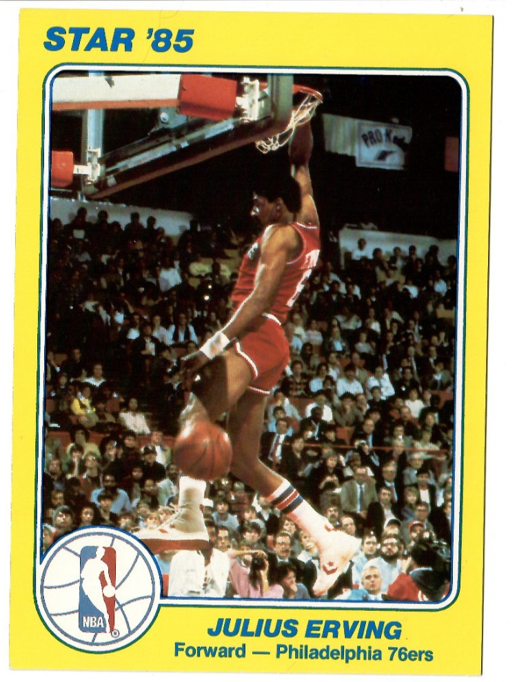 Julius Erving 1985 Star 5 X 7 Court King Philadelphia 76ers Basketball card #4