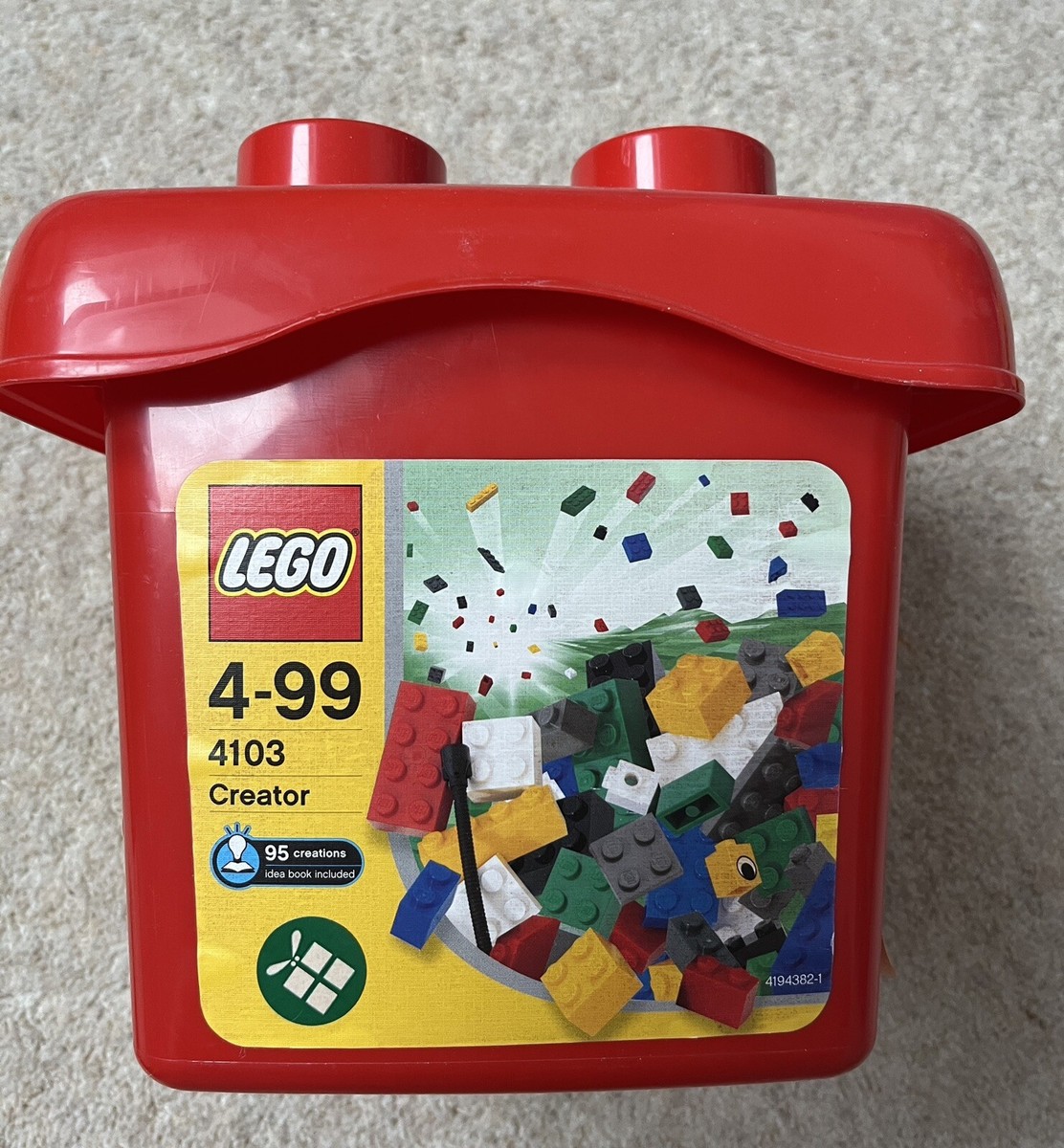 4103 Lego Creator Basic Set Fun With Bricks 200 Pieces Red Bucket