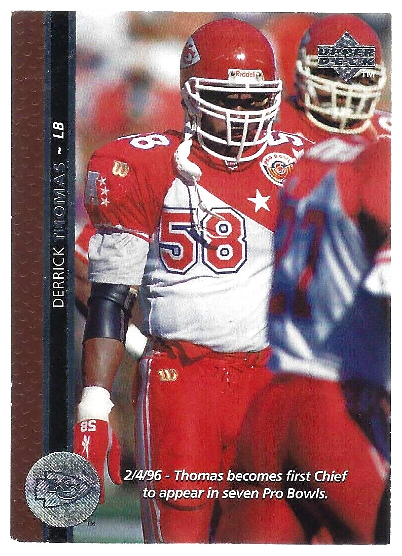 1996 Upper Deck Football Card #195 Derrick Thomas HOF