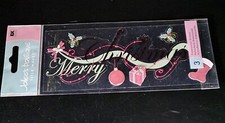 Jolee's MERRY CHRISTMAS Scrapbooking Title Waves Holiday Stickers SPJT85 RARE 