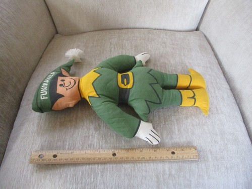 (2) VINTAGE ADVERTISING 14" PROMO FUNMAKER ELF PLUSH PILLOW DOLL 1960'S-70'S - Picture 10 of 21