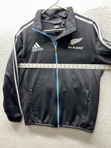 Adidas ALL Blacks New Zealand Rugby Track Jacket Full Zip Men Size Medium M - 第 8/16 張圖片