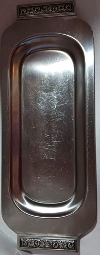 International Decorator 18-8 Stainless Set Sugar Creamer Salt Pepper on Tray MCM - Picture 14 of 15