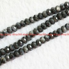 Natural 5x8mm Gray Faceted Labradorite Rondelle Gemstone Beads Loose Beads 15"