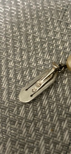 Vintage Cultured Pearls Necklace Sterling silver Clasp Cream Color 1940’s Pearl - Picture 10 of 13
