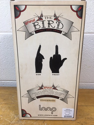 Vela de gesto de mano dedo medio CandleHand; F**K USTED; negra; nueva en caja; 8,5""H - Imagen 3 de 9