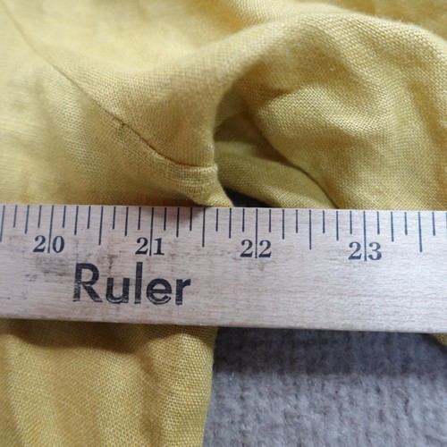 Sigrid Olsen Womens Jacket 2X Yellow Button Front 100% Linen Tab Sleeves - Picture 7 of 11