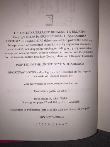 It's Called a Breakup Because It's Broken The Smart Girl's Breakup Buddy 1st Ed. - Imagen 2 de 8