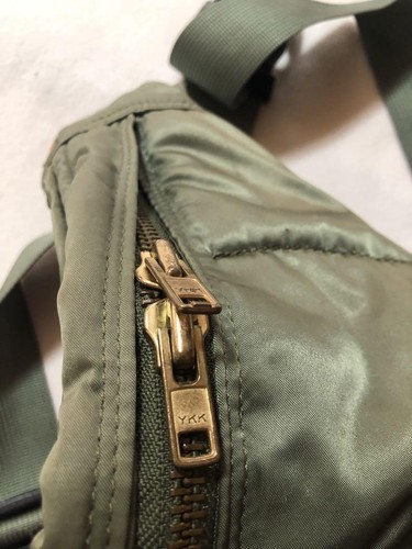 Yoshida PORTER Tanker Waist Bag L Sage GREEN Khaki Body Bag Waist Pouch Japan - Picture 9 of 11