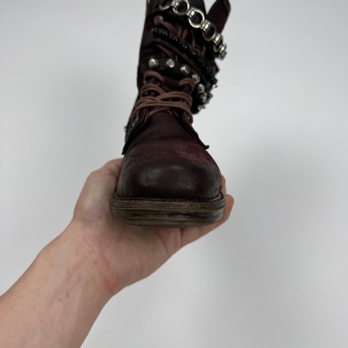 A.S 98 Airstep Botas Zapatos Cuero Gamuza Mujer Gótico Motociclista Avant Garde Punk 37 - Imagen 2 de 21