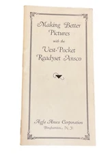 Vest Pocket Readyset Ansco Guide Better Pictures c1930s Memo Camera JQE1