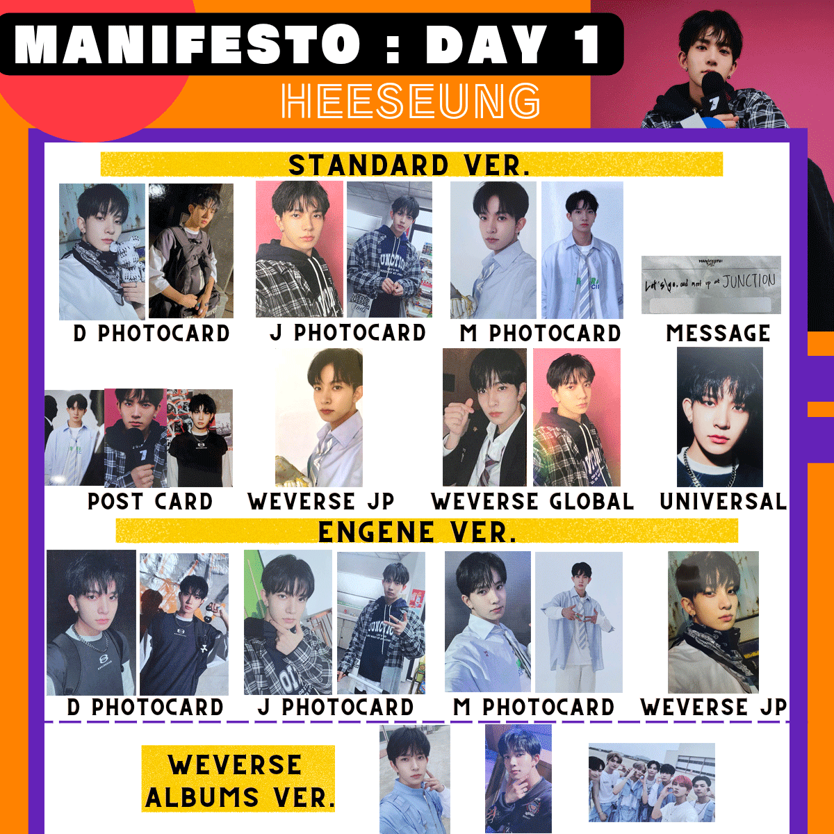 ENHYPEN HEESEUNG Memories : Step 1 Official Photocard DVD