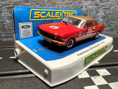 1/32 Slotcar Scalextric Ford Mustang 1966 ''No.6 Mann & Soper'' Alan Mann C4339