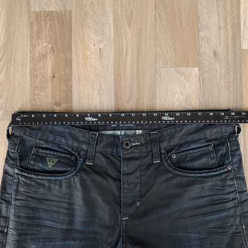 Guess Pasadena Jeans Size 38 Regular Straight Leg Denim Pants Dark Blue Wash - Picture 11 of 14