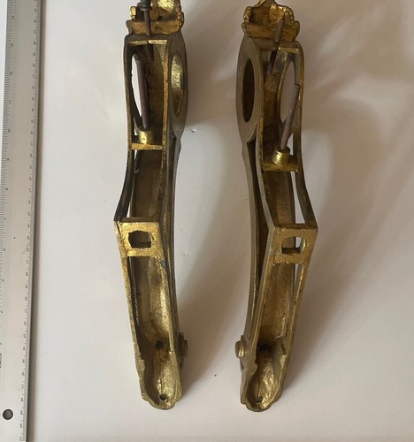 2 Pairs of Antique 19th Century French Empire Ormolu Bronze Curtain Pole Holders - Picture 8 of 19