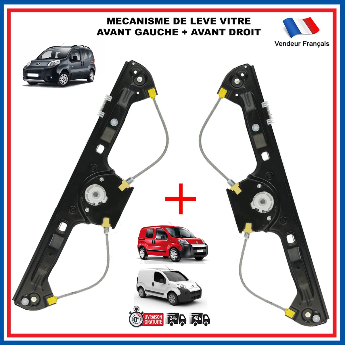 Botón De Elevalunas Izquierdo Delantero Para CITROËN Nemo, FIAT Fiorino/Qubo, PEUGEOT Bipper