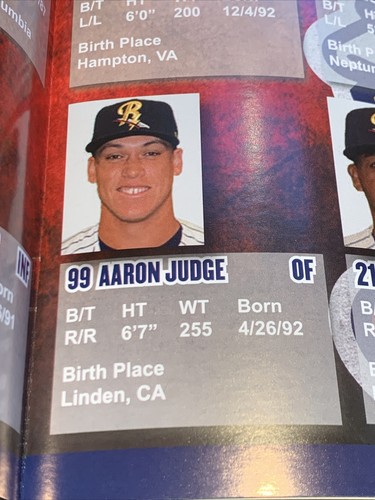 Aaron Judge Scranton Wilkes Barre Railriders Program 6/13/16 NY Yankees MVP - Picture 2 of 6