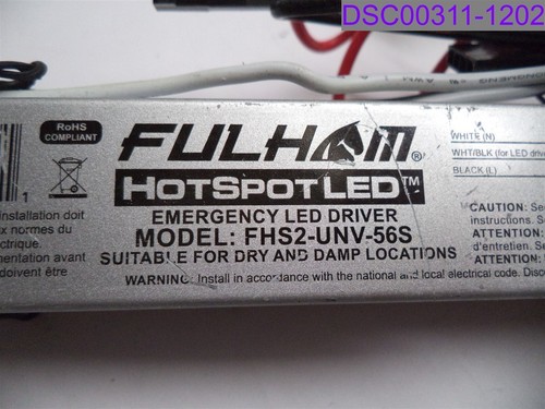 Fulham HotSpot Emergency LED Driver P/N FHS2-UNV-56S - Picture 2 of 3