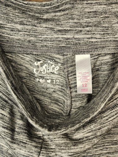 Justice Gray Sweatpants Youth Girls Size 12 - Picture 4 of 4