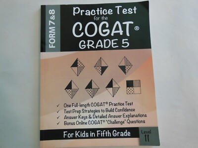 Practice Test for the COGAT Grade 5 Level 11: CogAT Test Prep Grade 5: Co - GOOD