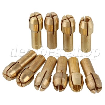 30 x 0.5-3.2mm Copper Grinding Drill Collet Chuck Holder 4.3mm For Rotary Tool