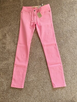 BNWT Ladies Next Petite Skinny NEON Hot Bright Pink Jeans Size 8 8L Long Tall