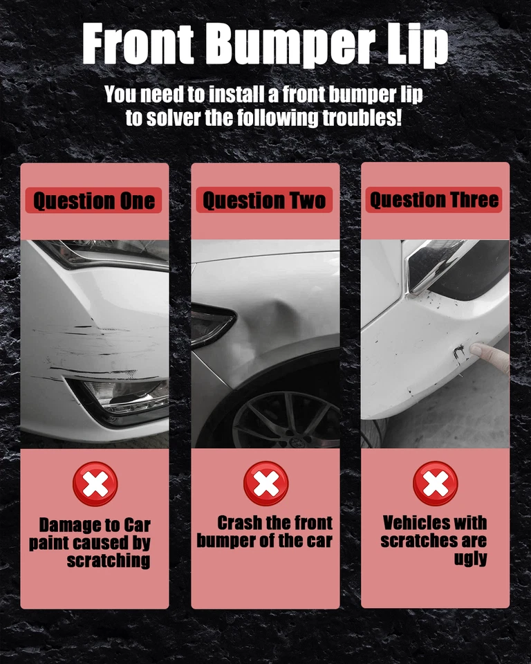 Kits de carrocería de alerón divisor de labios delantero negro brillante para KIA K5 GT EX LX 2021-2024+ Foto 2 de 4