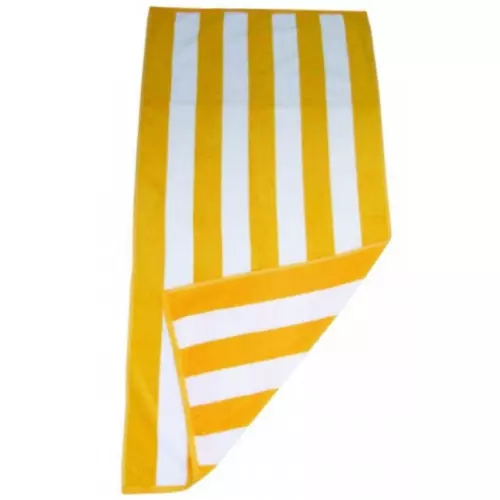 Havana Hotel Cotton Pool Beach Towel Yellow Striped | Bnb Supplies