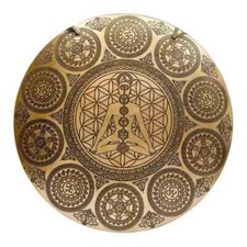 22 inches 7 Chakra Carved Gong, Chakra Healing, Meditation Gong, Sound Therapy