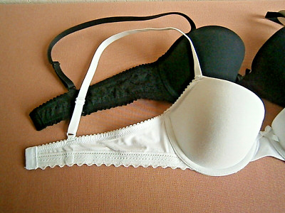 DORINA  BHs - 75A - 2 Stück - schwarz/weiß -  ! neu mit Etikett !