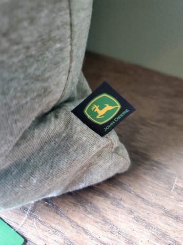 John Deere Theme Gray Throw Pillow Licensed Tractor Farming Decor - Picture 5 of 8