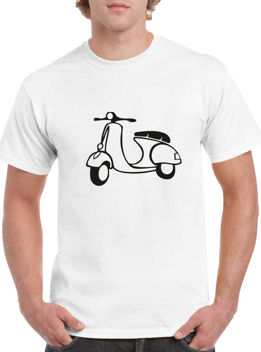 Ridebike Logo Vespa Ropa Camisa Vespa Camisa Algodón Estampado