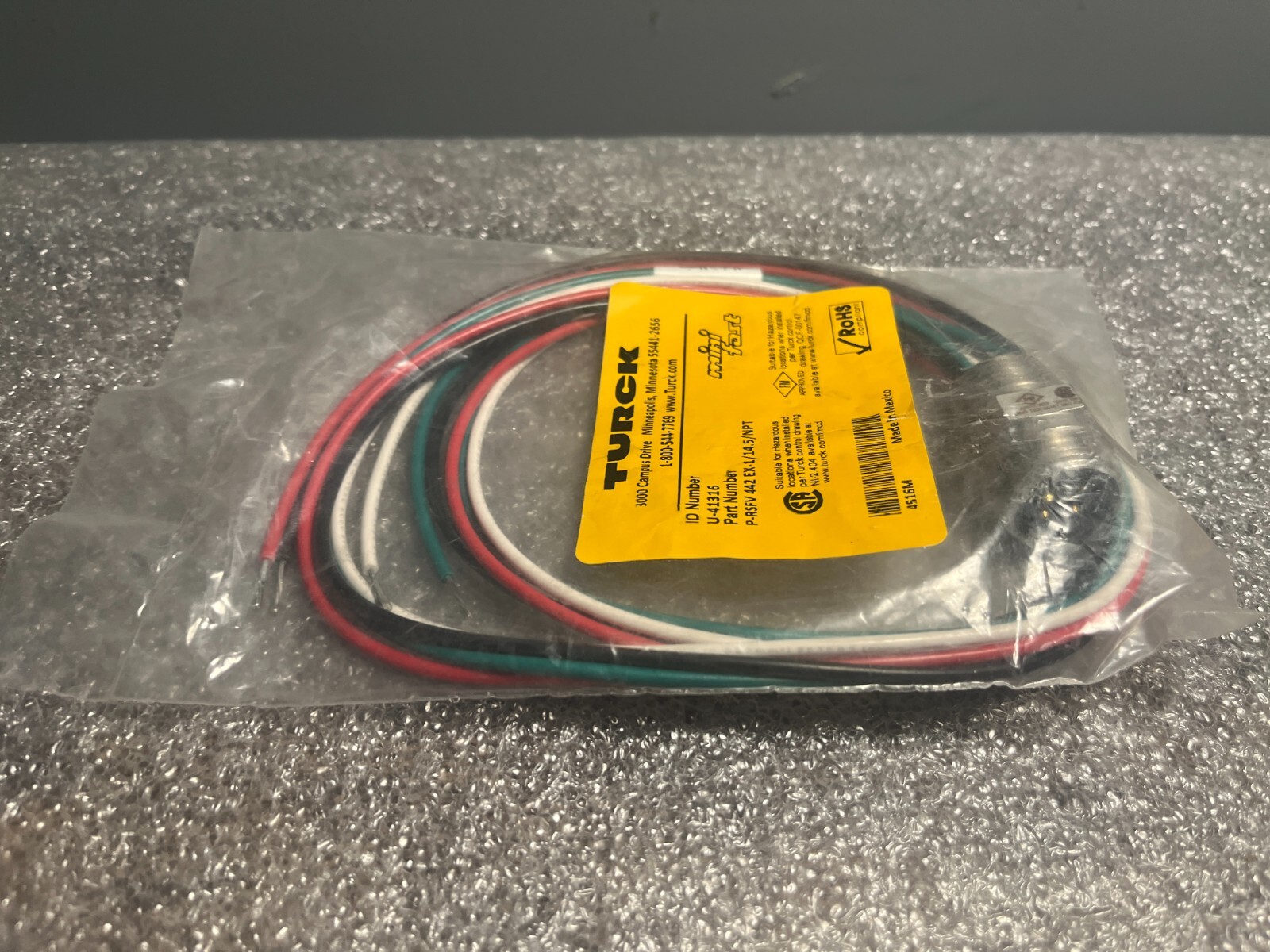 Npt Cordset TURCK FSV 4.5-0.5/14.5/ – M12 Male 5-Pin To Wire Leads