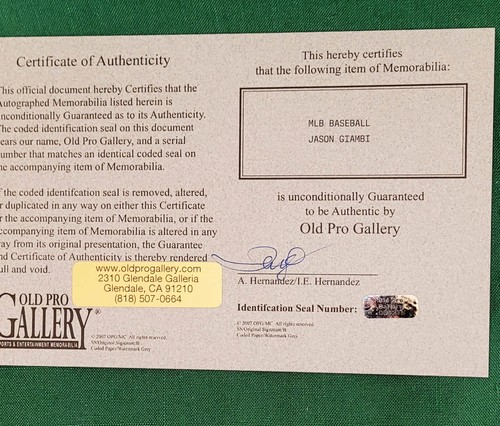 TONY OLIVA SIGNED OFFICIAL AMERICAN LEAGUE BASEBALL COA OLD PRO GALLERY - Picture 7 of 7