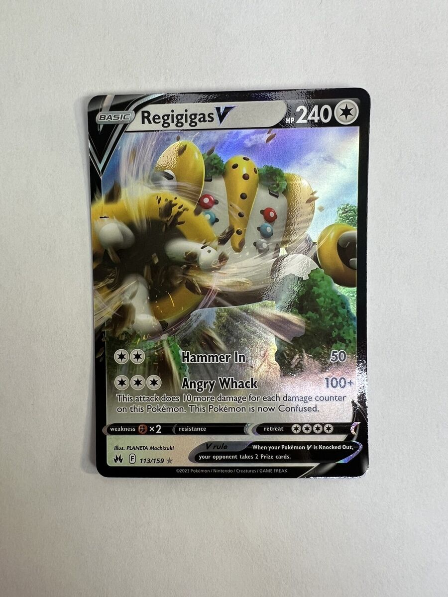 Pokemon REGIGIGAS V 113/159 - Crown Zenith - ULTRA RARE HOLO - - MINT