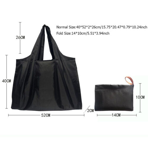 Grande Borsa Riutilizzabile Impermeabile Shopping Spalla Pieghevole per Vita Eco - Imagen 3 de 34